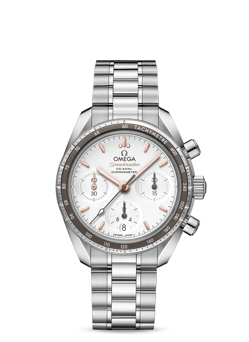 Omega 324.30.38.50.02.001 : Speedmaster Co-Axial 38 Stainless Steel / Silver / Bracelet