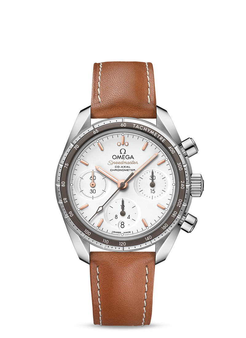 Omega 324.32.38.50.02.001 : Speedmaster Co-Axial 38 Stainless Steel / Silver / Strap