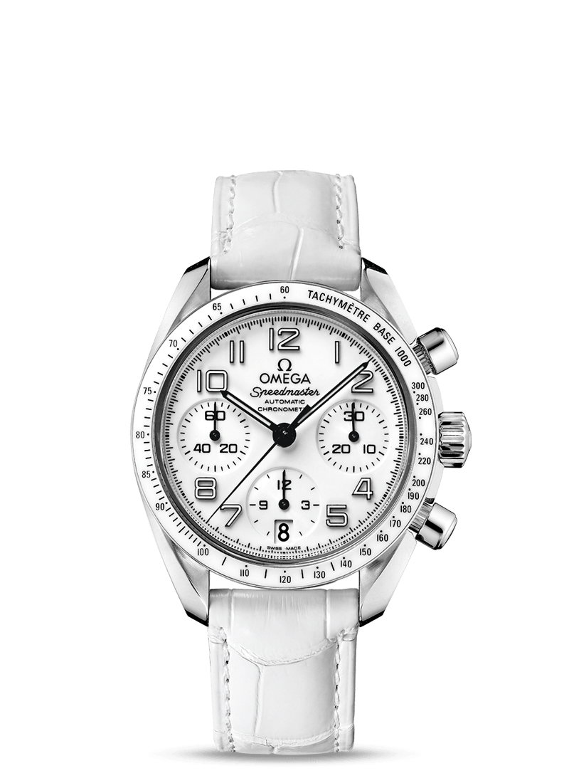 Omega 324.33.38.40.04.001 : Speedmaster Date 38 Stainless Steel / White
