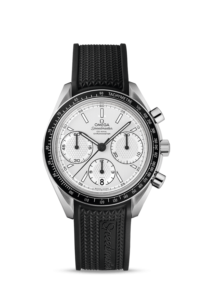 Omega 326.32.40.50.02.001 : Speedmaster Racing Co-Axial Chronograph Stainless Steel / Silver / Rubber