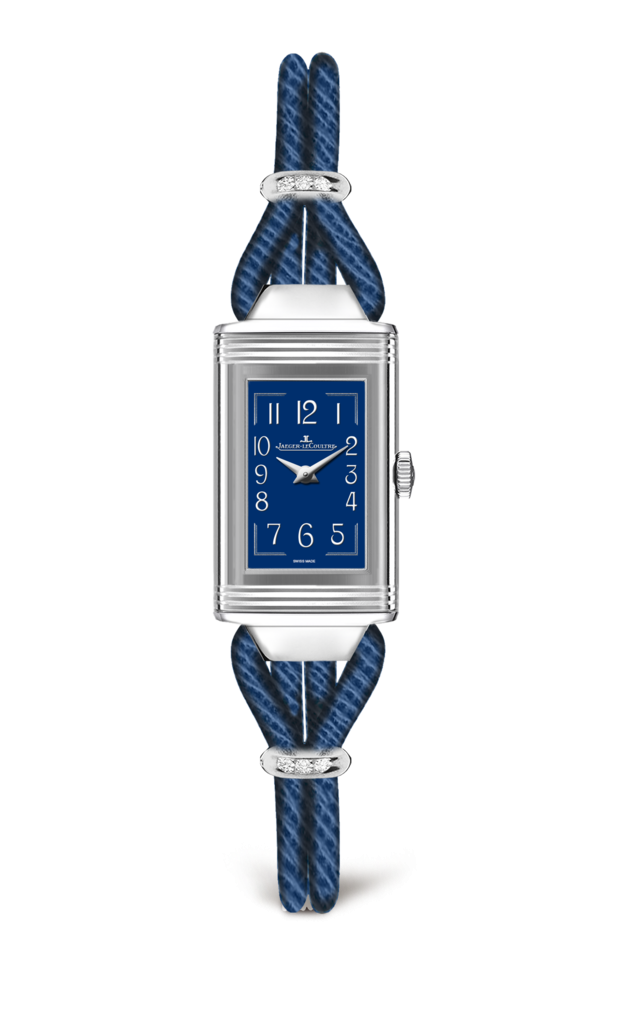 Jaeger-LeCoultre 326858J : Reverso One Cordonnet Stainless Steel / Blue