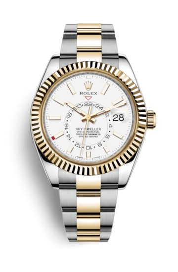 Rolex 326933-0009 : Sky-Dweller Stainless Steel / Yellow Gold / White / Oyster