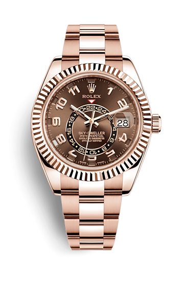 Rolex 326935-0003 : Sky-Dweller Everose / Chocolate - Arabic