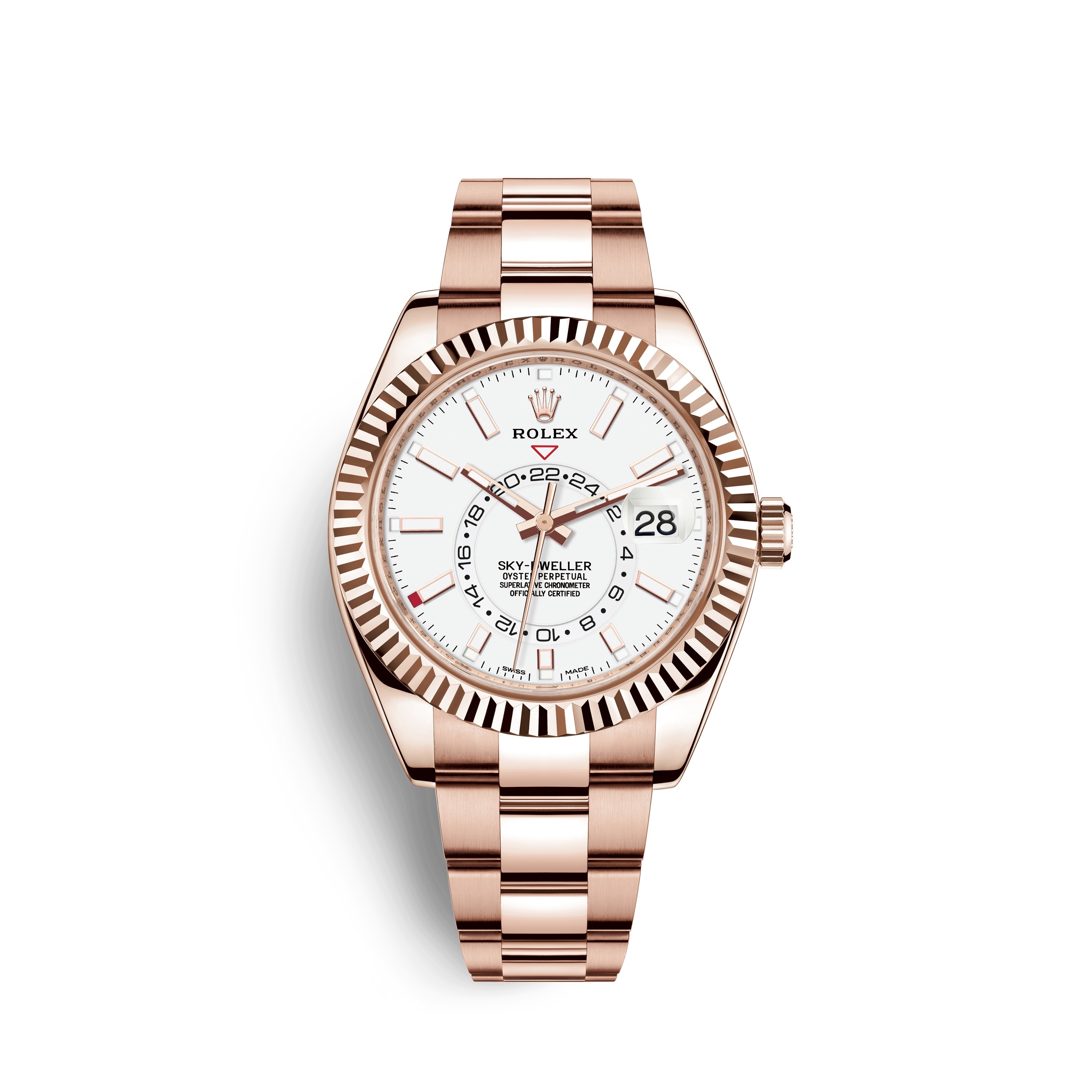Rolex 326935-0005 : Sky-Dweller Everose / White