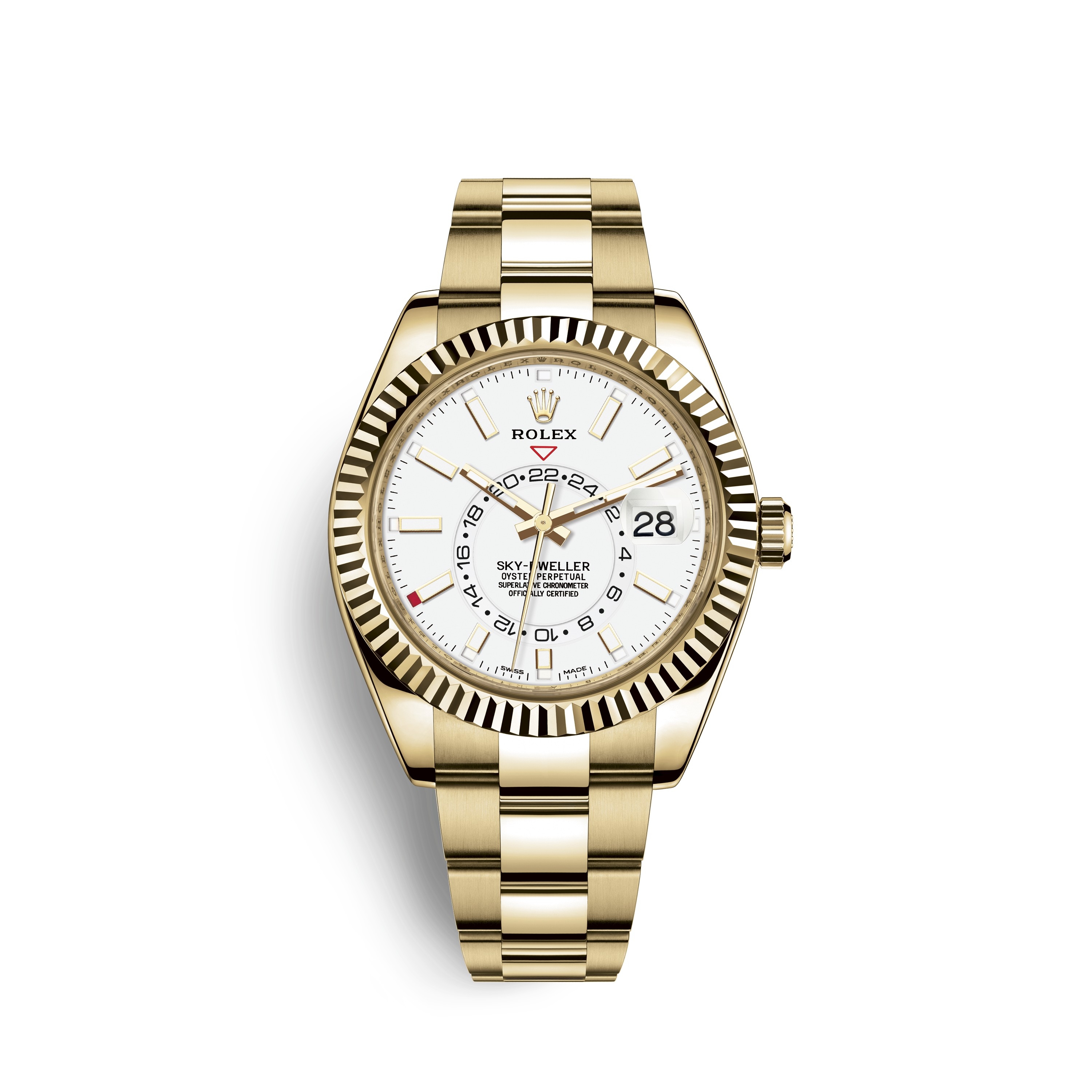 Rolex 326938-0005 : Sky-Dweller Yellow Gold / White