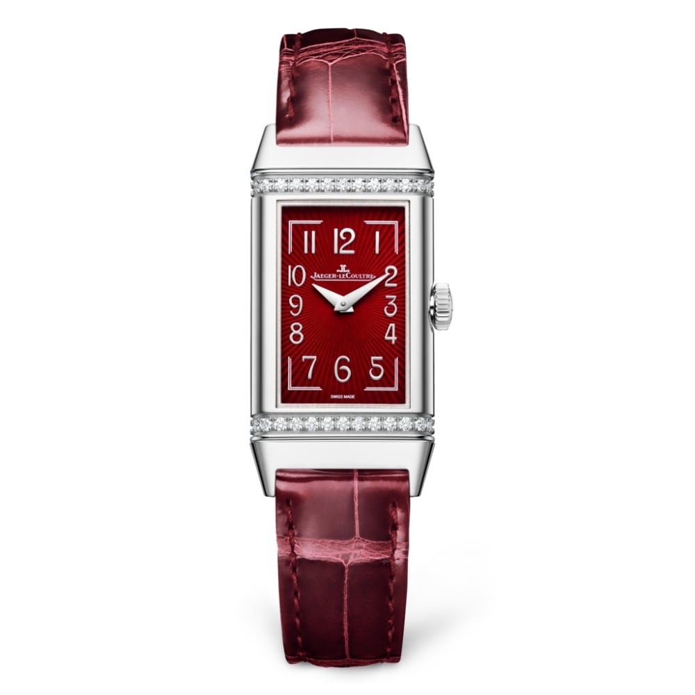 Jaeger-LeCoultre 3288560 : Reverso One Monoface Stainless Steel / Diamond / Red / Alligator