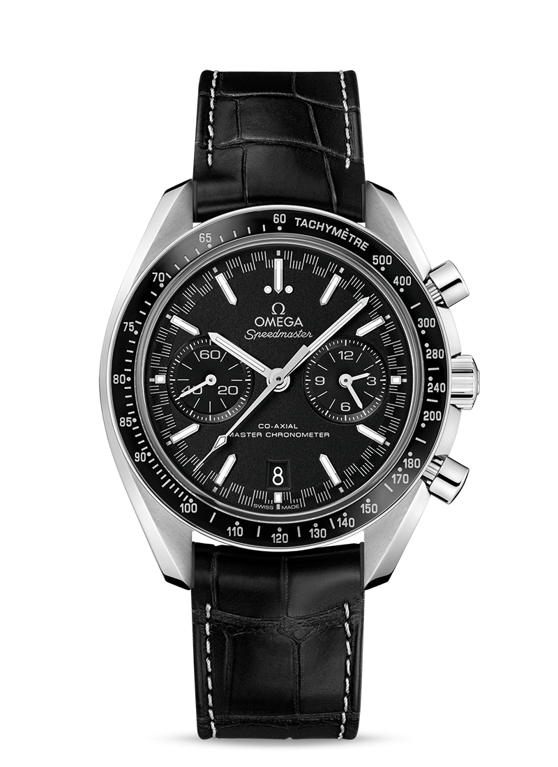 Omega 329.33.44.51.01.001 : Speedmaster Racing Master Co-Axial Stainless Steel / Black / Alligator