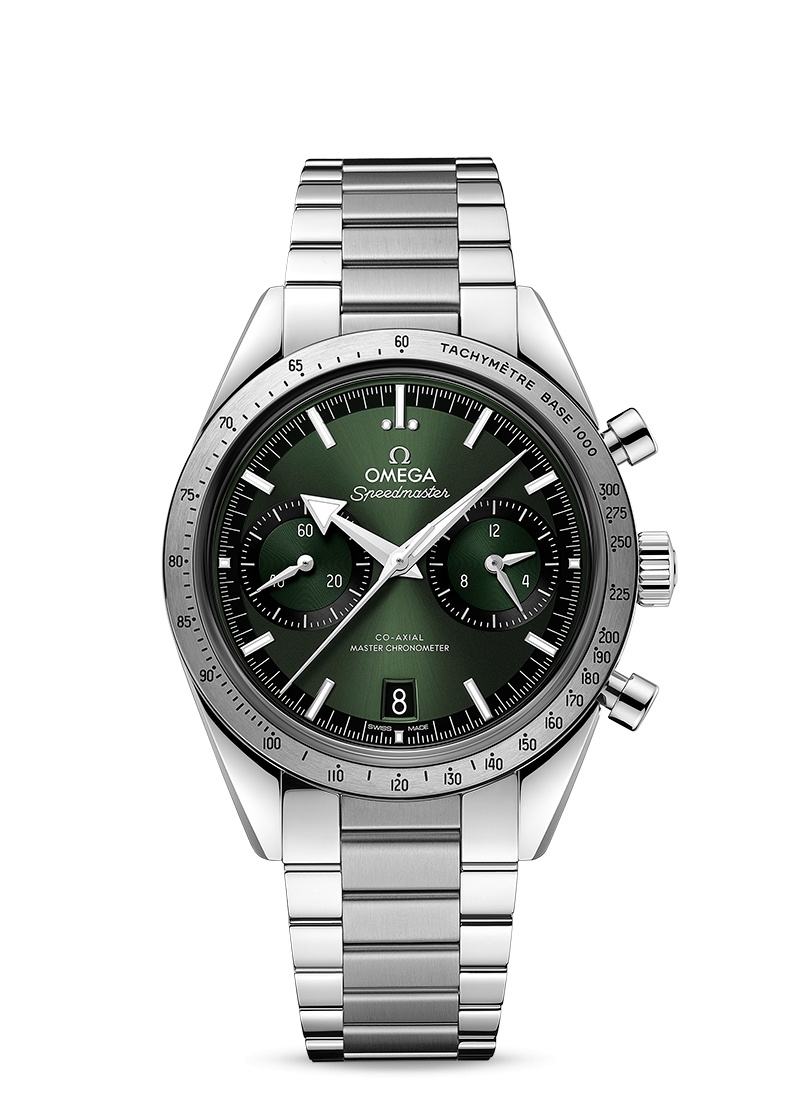 Omega 332.10.41.51.10.001 : Speedmaster 57 Master Chronometer 40.5 Stainless Steel / Green / Bracelet