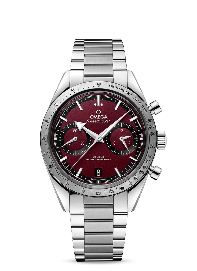 Omega 332.10.41.51.11.001 : Speedmaster 57 Master Chronometer 40.5 Stainless Steel / Red / Bracelet