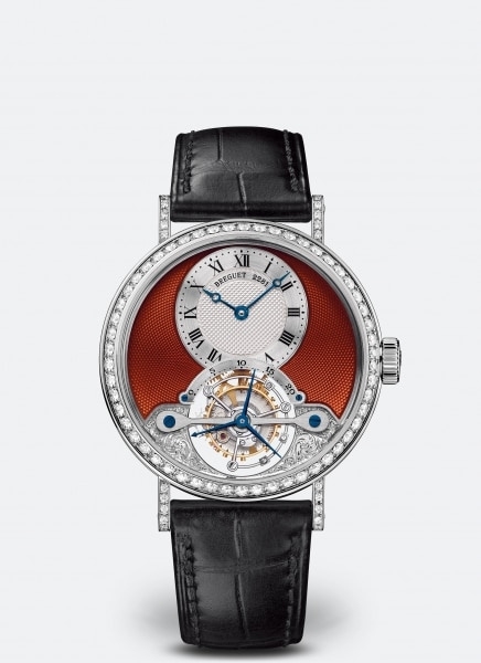Breguet 3358BB/2P/986/DD0D : Tourbillon 3358 White Gold - Diamond / Silver - Red