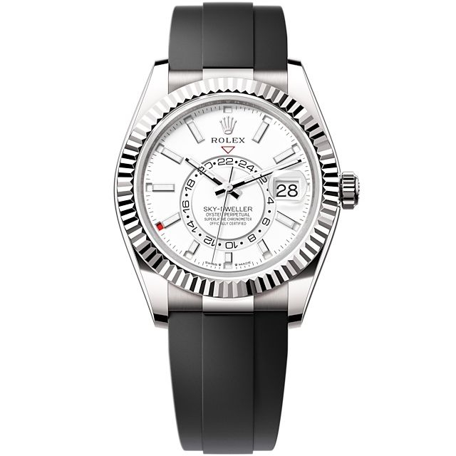Rolex 336239-0003 : Sky-Dweller White Gold / White / OysterFlex