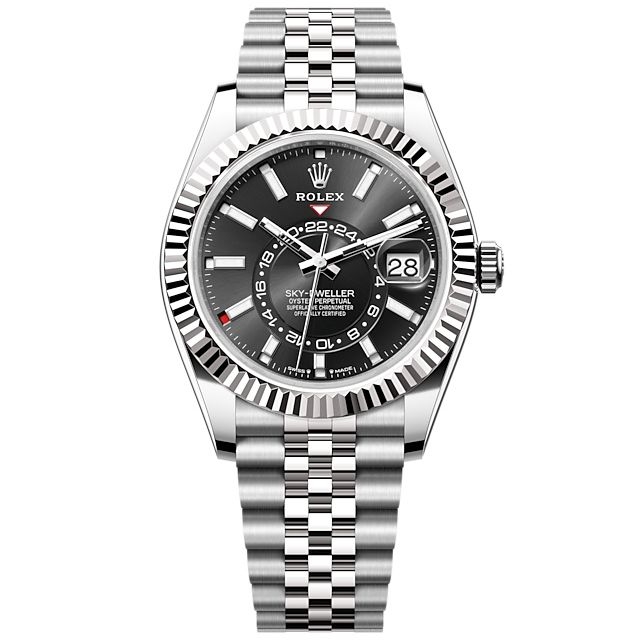Rolex 336934-0008 : Sky-Dweller Stainless Steel - White Gold / Black / Jubilee
