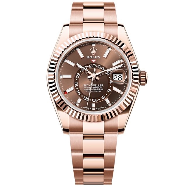 Rolex 336935-0002 : Sky-Dweller Everose / Chocolate / Oyster