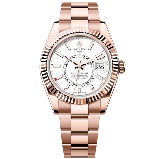 Rolex 336935-0003 : Sky-Dweller Everose / White / Oyster