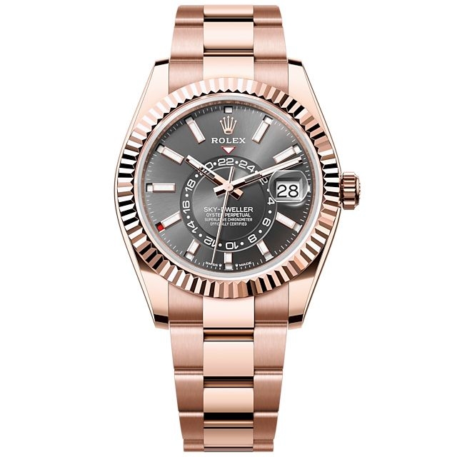 Rolex 336935-0004 : Sky-Dweller Everose / Slate / Oyster