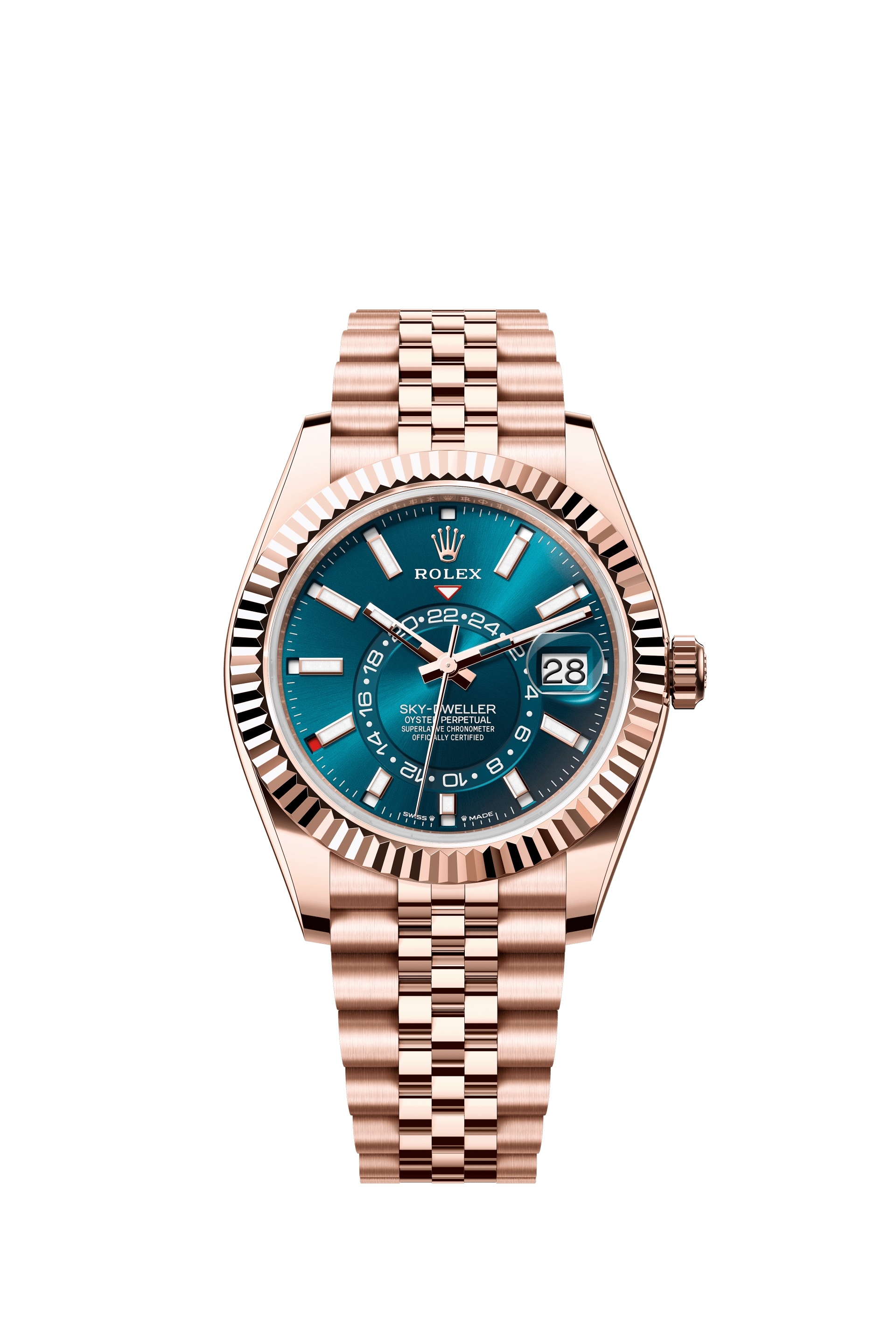 Rolex 336935-0005 : Sky-Dweller Everose / Blue / Jubilee