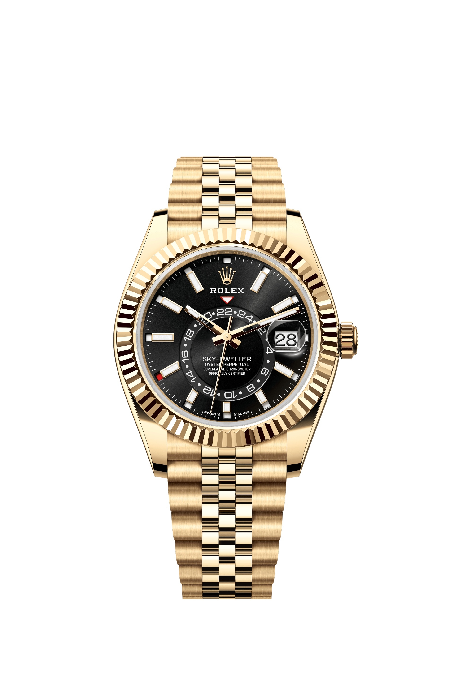 Rolex 336938-0005 : Sky-Dweller Yellow Gold / Black / Jubilee