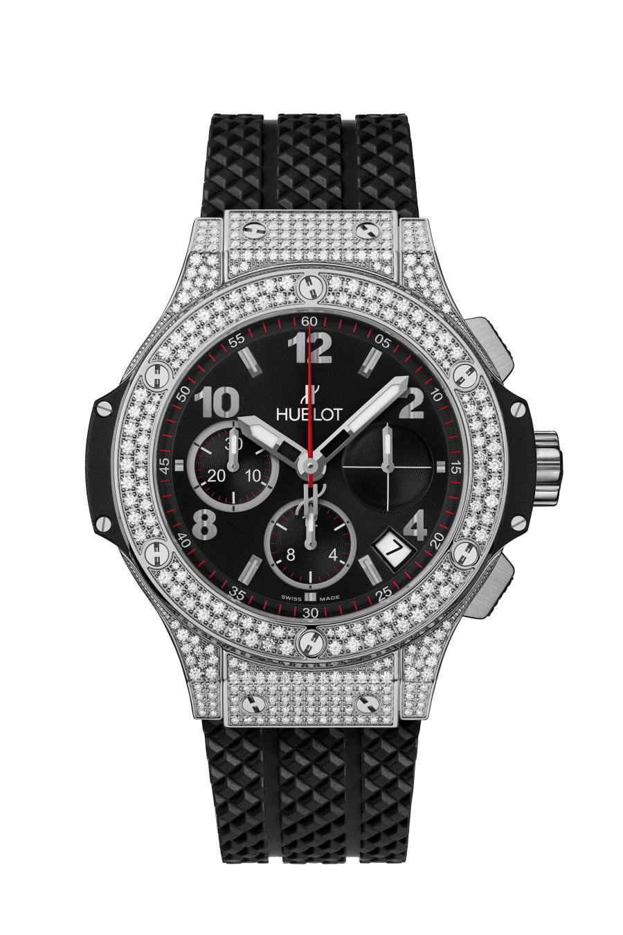 Hublot 341.SX.130.RX.174 : Big Bang Original 41 Stainless Steel / Pavé / Black