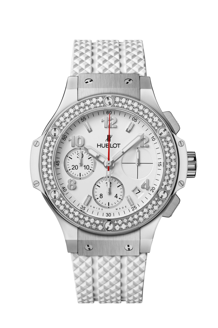 Hublot 342.SE.230.RW.114 : Big Bang Original 41 Stainless Steel - Diamond / White / Rubber