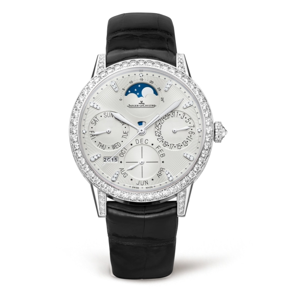 Jaeger-LeCoultre 3493420 : Rendez-Vous Perpetual Calendar White Gold / Silver / Alligator