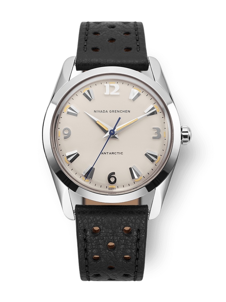 Nivada Grenchen 35001M40 : Antarctic 35 Eggshell - Beige Luminova / Stainless Steel / Black Racing