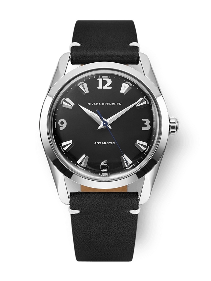 Nivada Grenchen 35002M15 : Antarctic 35 Black - White Luminova / Stainless Steel / Black - White