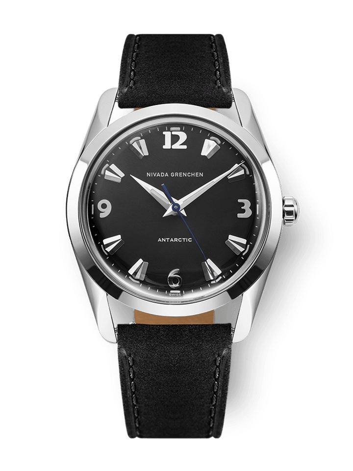 Nivada Grenchen 35002M17 : Antarctic 35 Black - White Luminova / Stainless Steel / Black