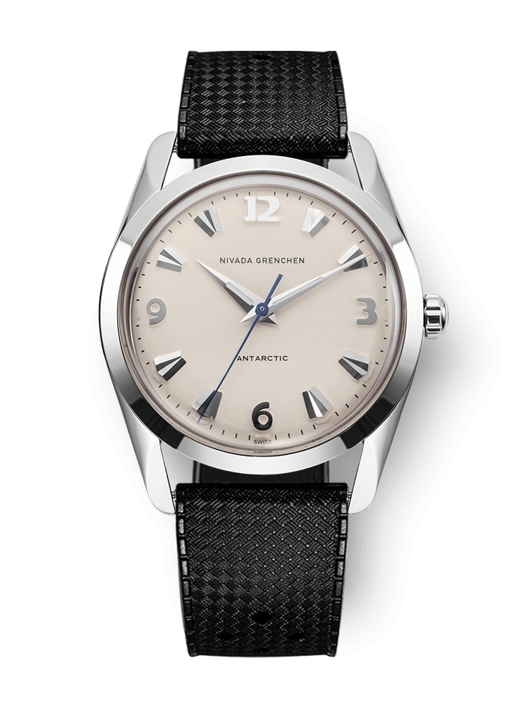 Nivada Grenchen 35004M01 : Antarctic 35 Eggshell - White Luminova / Stainless Steel / Tropic