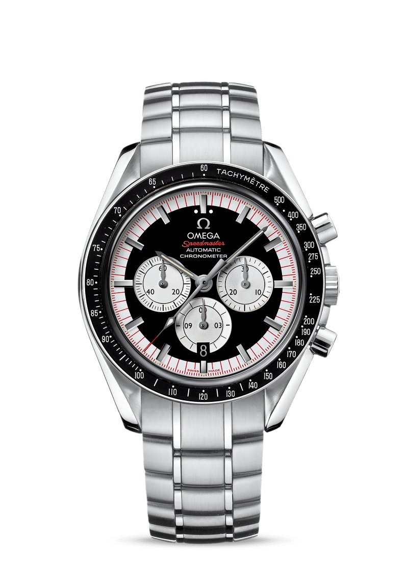 Omega 3507.51.00 : Speedmaster Michael Schumacher Stainless Steel / Black / Bracelet / The Legend Panda