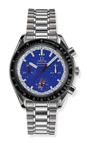 Omega 3510.80.00 : Speedmaster Reduced Stainless Steel / Blue / Bracelet / Cart