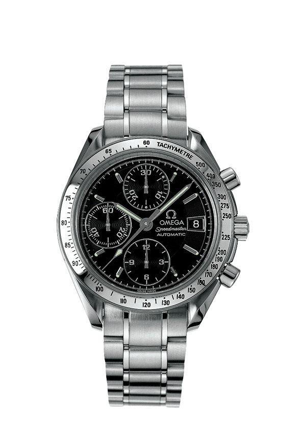 Omega 3513.50.00 : Speedmaster Date 40 Stainless Steel / Black / Bracelet