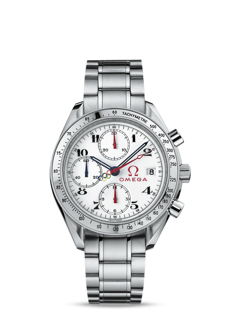 Omega 3516.20.00 : Speedmaster Date 40 Stainless Steel / White / Bracelet / Olympic Timeless