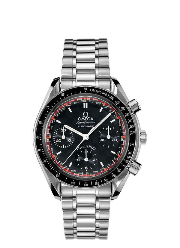 Omega 3518.50.00 : Speedmaster Reduced Stainless Steel / Black / Bracelet / Michael Schumacher