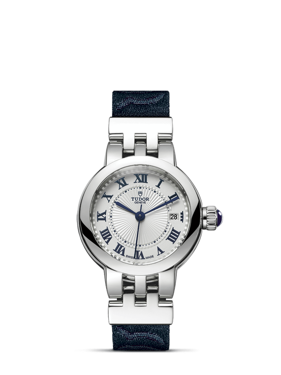 Tudor 35200-0002 : Clair de Rose 26 Stainless Steel / Silver-Roman/ Fabric