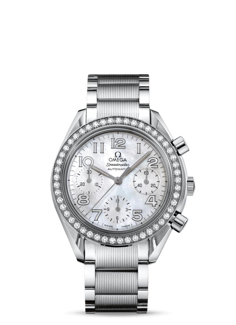 Omega 3535.70.00 : Speedmaster Reduced Ladies Stainless Steel / Diamond / MOP-Silver / Bracelet