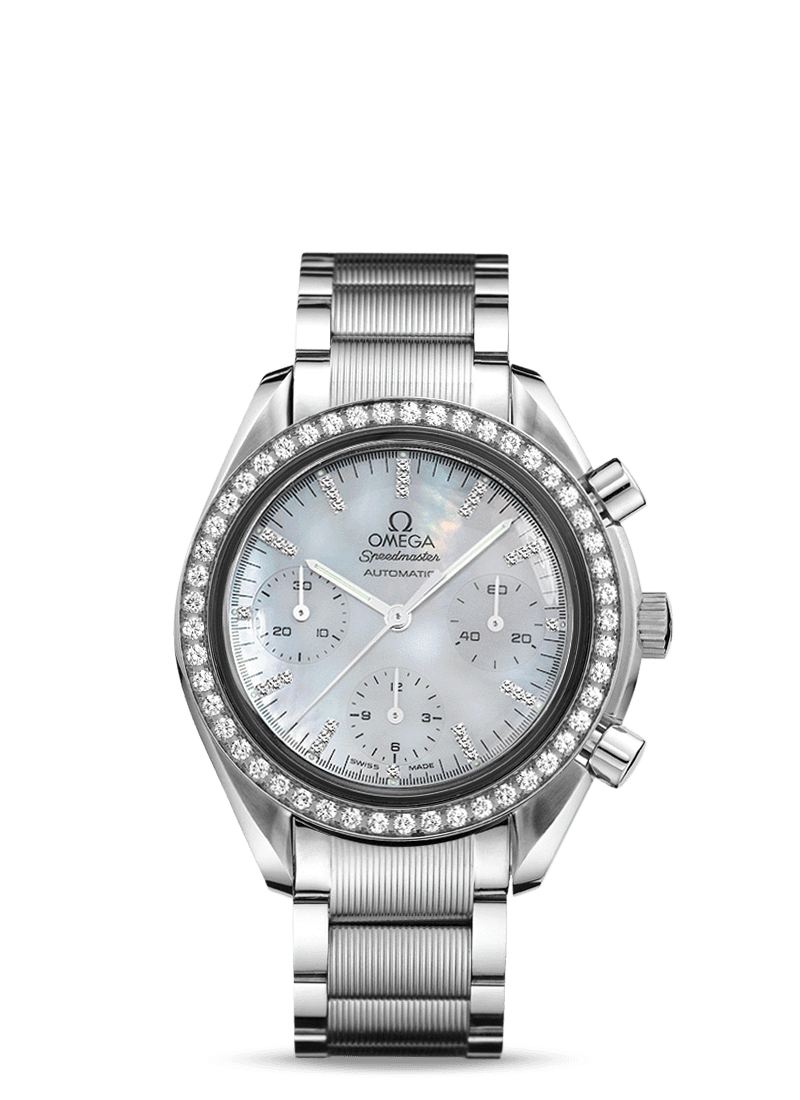 Omega 3535.77.00 : Speedmaster Reduced Ladies Stainless Steel / Diamond /  MOP / Bracelet