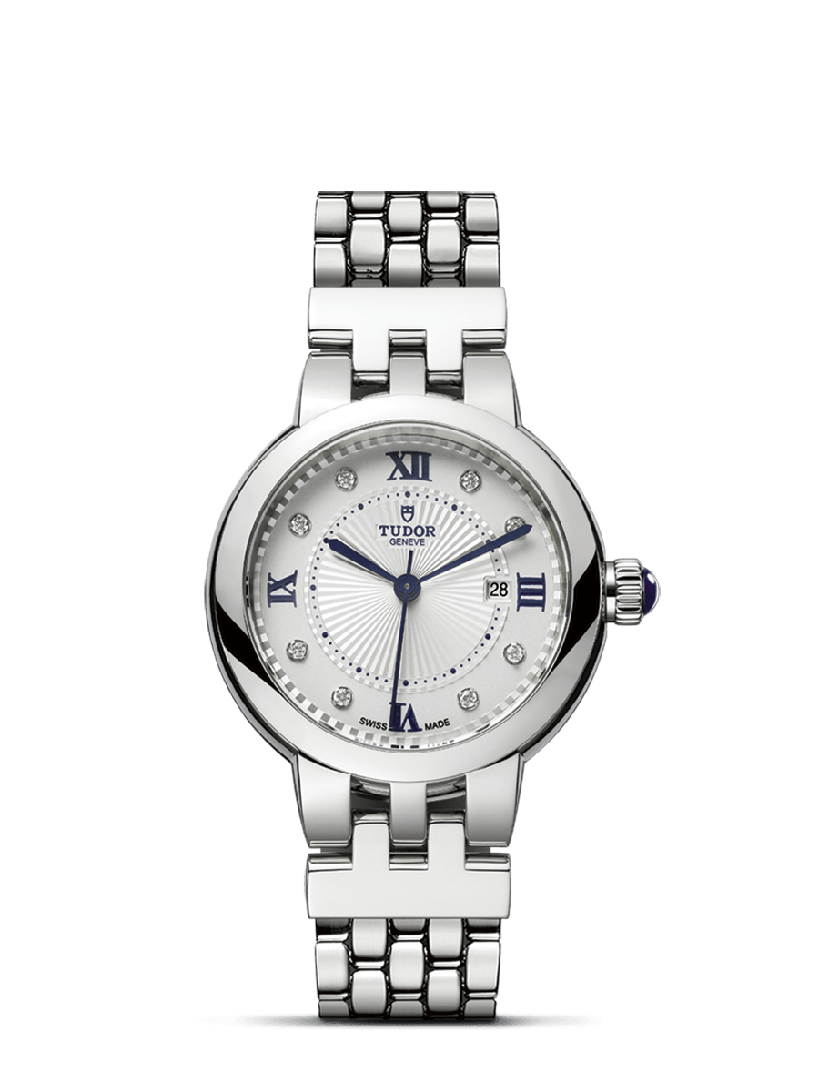 Tudor 35500-0004 : Clair de Rose 30 Stainless Steel / Silver-Diamond / Bracelet