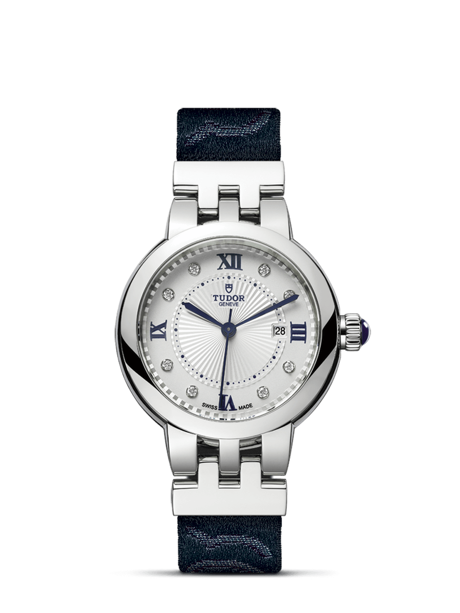 Tudor 35500-0005 : Clair de Rose 30 Stainless Steel / Silver-Diamond / Fabric