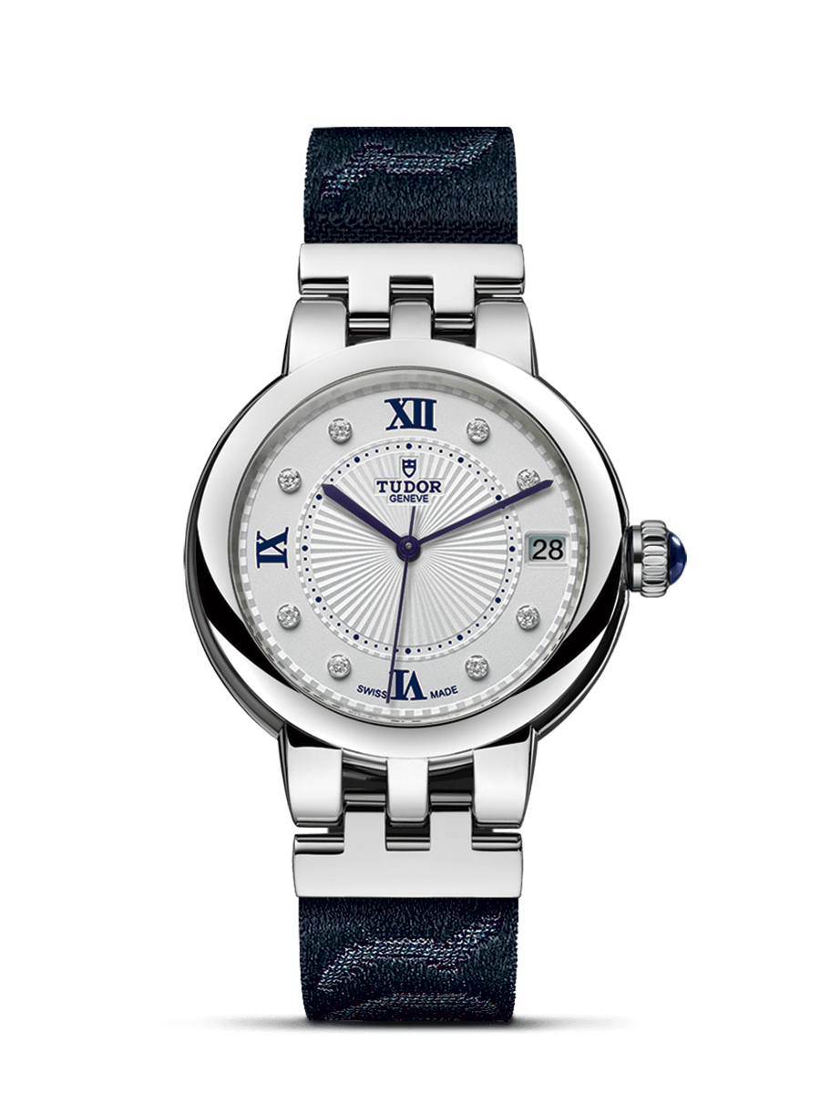 Tudor 35800-0005 : Clair de Rose 34 Stainless Steel / Silver-Diamond / Fabric
