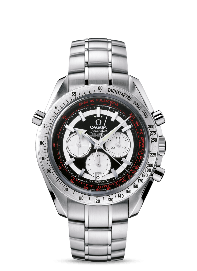 Omega 3582.51.00 : Speedmaster Broad Arrow Co-Axial Rattrapante Stainless Steel / Inverted Panda / Bracelet