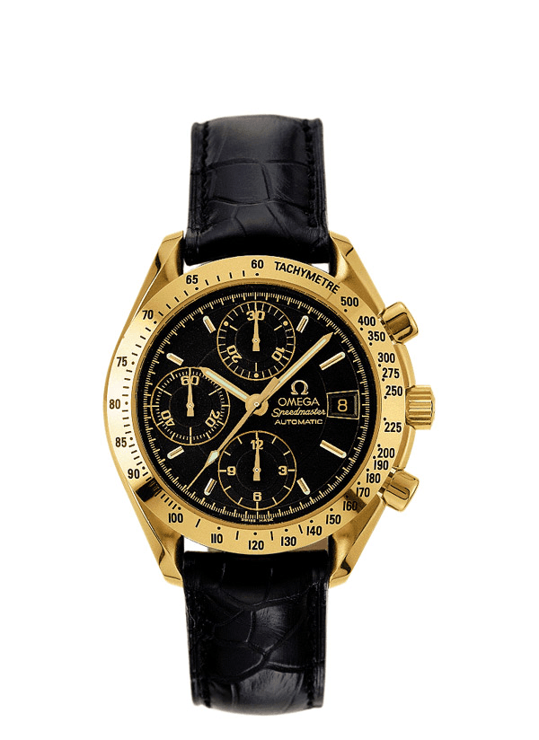 Omega 3613.53.01 : Speedmaster Date 39 Yellow Gold / Black