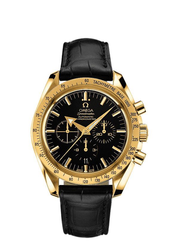 Omega 3651.50.31 : Speedmaster Broad Arrow Yellow Gold / Black