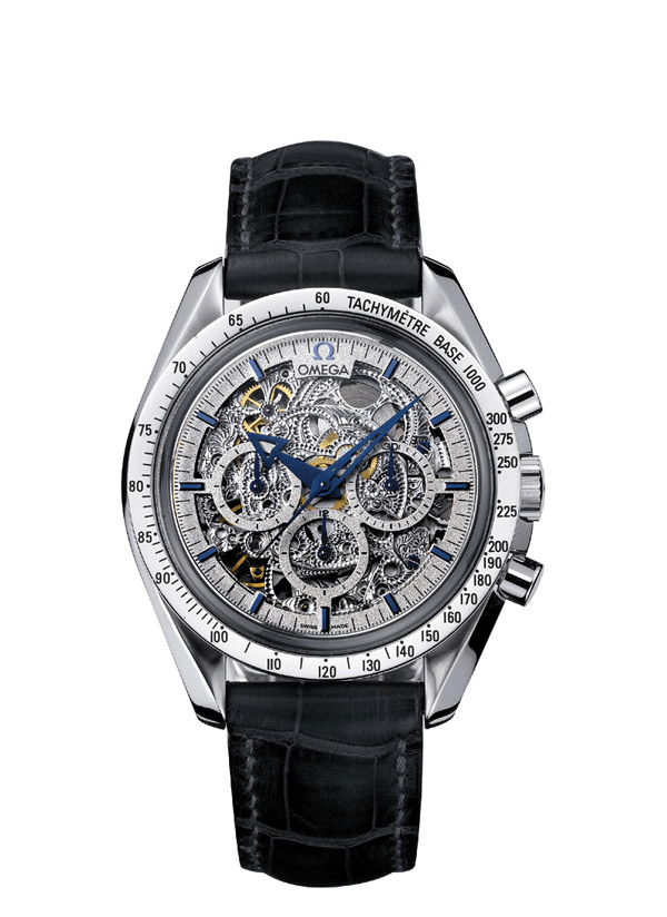 Omega 3658.50.31 : Speedmaster Broad Arrow Platinum / Skeleton