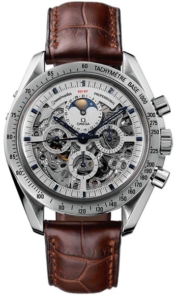Omega 3688.30.32 : Speedmaster Professional Moonphase Platinum / Skeleton