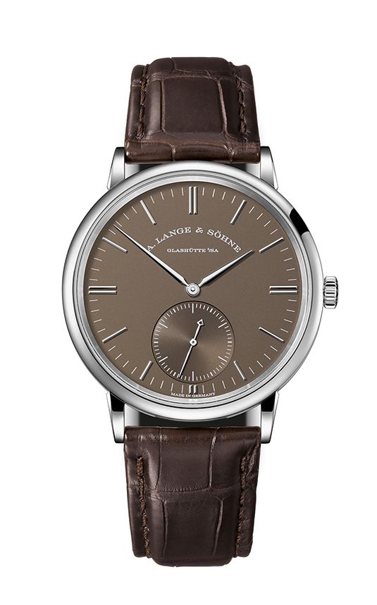 A. Lange & Söhne 380.044 : Saxonia Automatik White Gold / Terra Brown Ginza