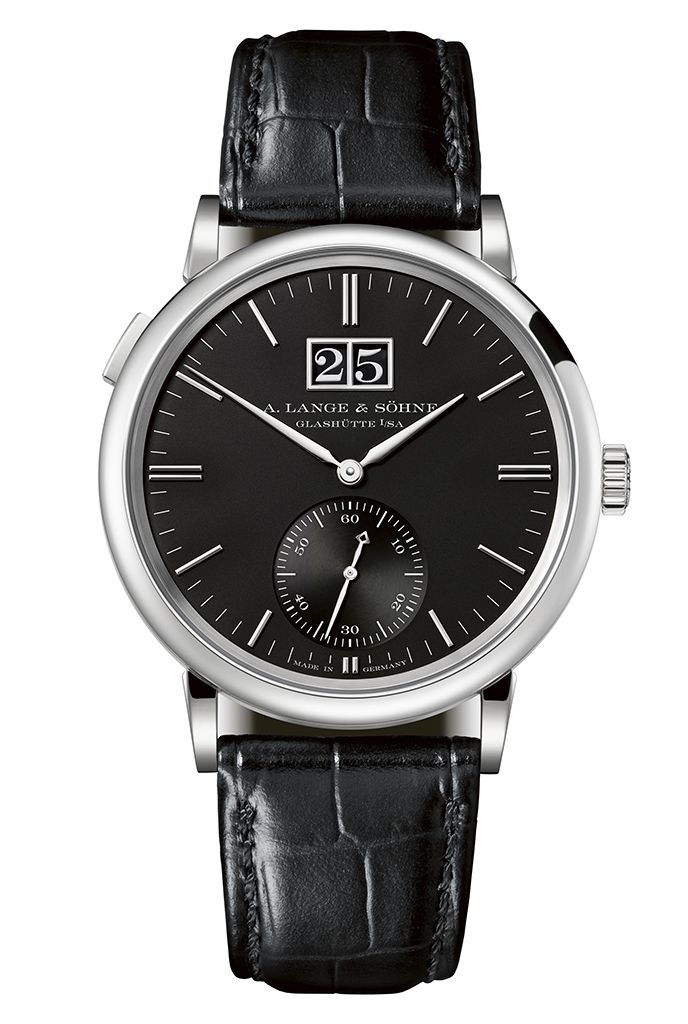 A. Lange & Söhne 381.029 : Saxonia Outsize Date White Gold / Black