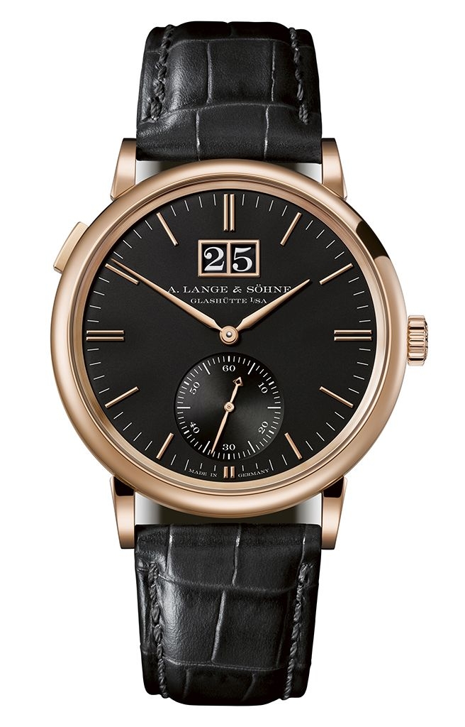 A. Lange & Söhne 381.031 : Saxonia Outsize Date Pink Gold / Black