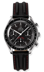 Omega 3810.51.41 : Speedmaster Reduced Stainless Steel / Black / Strap / AC Milan