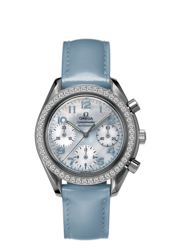 Omega 3815.71.53 : Speedmaster Reduced Ladies Stainless Steel / Diamond / MOP / Blue