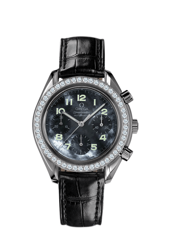 Omega 3815.73.31 : Speedmaster Reduced Ladies Stainless Steel / Diamond / Blue MOP